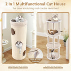 Tangkula 4 Story Cat Tree Condo, 49” Barrel-Shaped Cat House - Image 3