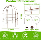 NNG 26 Inch Bird Cage Plant Support, Metal Grow Through Flower Trellis Cage - Image 2