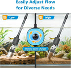 fishkeeper Aquarium Vacuum Gravel Cleaner, 25W 6 in 1 Multifunction Fish Tank - Image 3