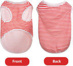 3 Pcs Cat Shirts Solid Color Dog Clothes Summer Sleeveless Stripe Pet T Shirts - Image 3