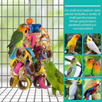 lovyoCoCo Bird Toys Conure Toys, Bird Parrot Foraging Shredder 24 Pcs Colorful - Image 3