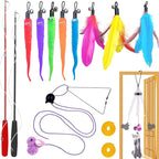 ZPH Cat Toys Interactive for Indoor Cats, Interactive Feather Toy for Teaser by PetsToys