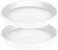 2 Pack of 8 inch Plant Saucer Clear, Heavy Duty Plastic Plant Water Tray 8 inch by Bleuhome