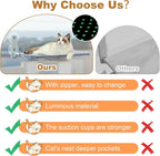Glow in The Dark Cat Window Perch, Large Foldable Hammock Bed - Image 7