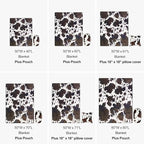 Bnuitland Brown Cow Print Flannel Throw Blanket - Image 7