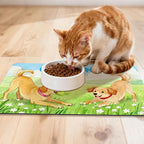 Dog Food Mat for Floors Absorbent, Pet Food Mat, Dogs Greetings Quick Dry Dog - Image 7
