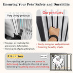 Lumizone Extra Tall Pet Gate 55.12" High Pressure Mounted 38.39"-42.51" Extra - Image 3