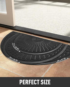 tchdio Door Mat Outdoor Indoor Entrance Doormat-Semicircular Durable Rubber Non - Image 6