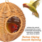 BNOSDM Rattan Bird Nest Parrot Nesting House Parakeet Nesting Soft Lovebird - Image 9