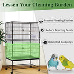 Daoeny Large Bird Cage Cover, Bird Cage Seed Catcher, Adjustable Soft Airy - Image 2