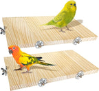 2PCS 13.8x7.9 inches Large Bird Perch Stand Wooden Parakeet Stand Platform by Unknown
