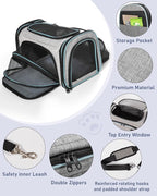 Siivton Cat Carrier, 4 Sided Expandable Pet Carrier - Image 6