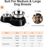 Double Dog Bowls Set – Non-Slip Pet Food & Water Dishes - Image 2