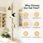 FUKUMARU Floor to Ceiling Cat Tree, 6 Level Adjustable Height Climbing Tower - Image 8