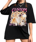IZI POD Custom Dog Shirt for Women, Personalized Pet Face Photo Shirt, Bootleg by IZI+POD
