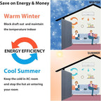 Reversible Wide Magnetic Thermal Insulated Door Curtain - Image 3
