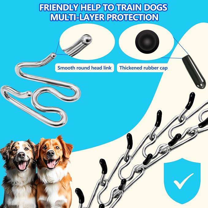 Stainless Steel Dog Collar, Tangle-Free 360° Swivel Collar - Image 3