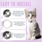AirTag Cat Collar, Ultra Elastic Cat Tracker Collar, Airtag Holder Compatible - Image 4
