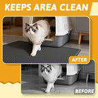 Pieviev Cat Litter Mat Double Layer Waterproof Urine Proof Trapping Mat 1 Pack) - Image 3