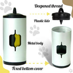 Metal Dog Poop Bag Holder 2-Pack w/Leash Clip|Durable Scratch-Resistant - Image 2