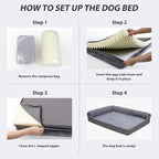 KSIIA Orthopedic Dog Bed Waterproof Flannel Bolster Couch - Image 5