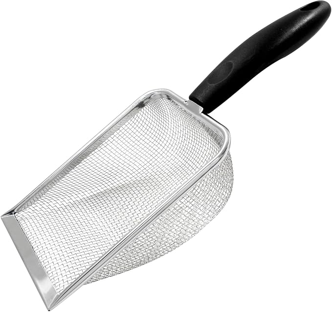 Hordion Cat Litter Scoop Stainless Steel Mesh Scooper, 2mm Mesh Non-Stick by Hordion