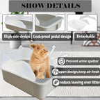 kathson Open Small Cat Litter Box - Image 3