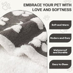 Waterproof Blanket for Dog Cat or Adult, Cute 3D Textured Paw Dog Blanket for - Image 3