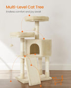 Feandrea Cat Tree, 45.3-Inch Cat Tower, Plush Condo - Image 4