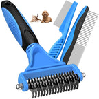 3PCS Pet Grooming Rake & Metal Comb & Flea Comb - Image 8