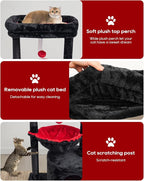SYANDLVY Gothic Cat Tree with Coffin Bed - Image 4