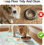 Cat Feeding Mat 24x16 inch Kitten Print Pet Bowl Placemat Non Slip Floor Mat - Image 8