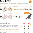2 Pack Cotton Cat Collar with Bow Tie and Bell - Image 2