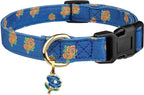 Cotton Handmade Dog Collar Cute and Distinctive Patterns Blue Rose by Fyeqyaou