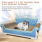 Luxury Cardboard Cat Scratcher Sofa Bed, Couch Shaped Scratching Board - Image 7