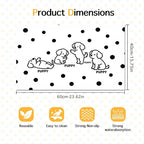 Puppy Pattern Pet Feeding Mat 24x16 Inch Polka Dot Pet Feeding Area Mat Pet - Image 6