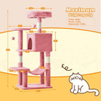 Sweetcrispy 44 inch Cat Tree Tower, Small Cat Climbing Tower - Image 3