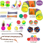 Retro Shaw 33Pcs Cat Toys with Tunnels, Interactive Kitten Toys - Image 4