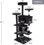 Heavy Duty Cat Tree Tower, Cat Condo, Hanging Ball, Dark Grey - Image 6