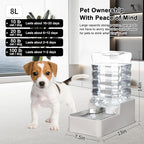 RIZZARI Stainless Steel Pet Water Feeder: 8L Large Gravity Waterer, Less Refills - Image 2