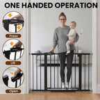 29.7-46" Extra Wide Baby Gate for Stairs, Pressure Mounted Dog Gate Indoor for - Image 6