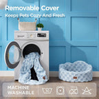 Joydeco Cloud Dog Bed for Small Dogs & Cats, Washable Pet Bed - Image 5