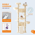 Allewie 81 Inches Tall Cat Tree/Multi-Level Large Climbing Tree House and Towers - Image 7