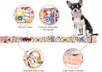 Unique style paws Dog Collar Metal Buckle Colorful Flower Collar Gift Durable - Image 2