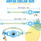 BINGPET AirTag Cat Collar with Bells, Upgraded Safety Elastic Cat Collar with - Image 2