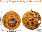 BNOSDM Rattan Bird Nest Parrot Nesting House Parakeet Nesting Soft Lovebird - Image 2