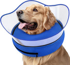 Supet Raised Inflatable Dog Cone Collar to Stop Licking, Soft Dog Cone by Supet