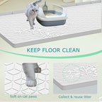 Cat Litter Mat for Litter Box, Silicone Large Cat Litter Trapping Mat - Image 2