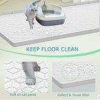 Cat Litter Mat for Litter Box, Silicone Large Cat Litter Trapping Mat - Image 2