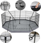 PETIME Foldable Metal Dog Exercise Pen/Pet Puppy Playpen Kennels Yard Fence - Image 2